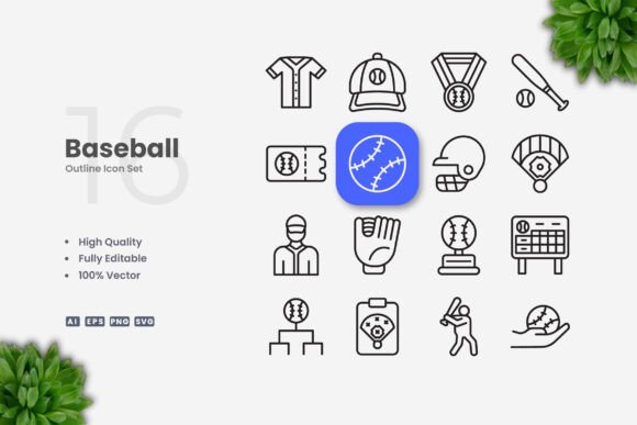 Baseball Icons: Clean Graphics for Local Business Branding