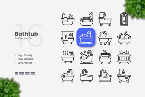 Bathtub2 Icons Review for Embroidery Projects