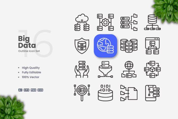 Big Data Icons: Modern Graphics for Clean Visual Storytelling