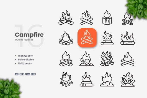 Campfire Icons Review for Embroidery Projects