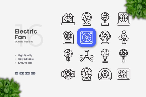 Electric Fan Icons Review for Embroidery Projects