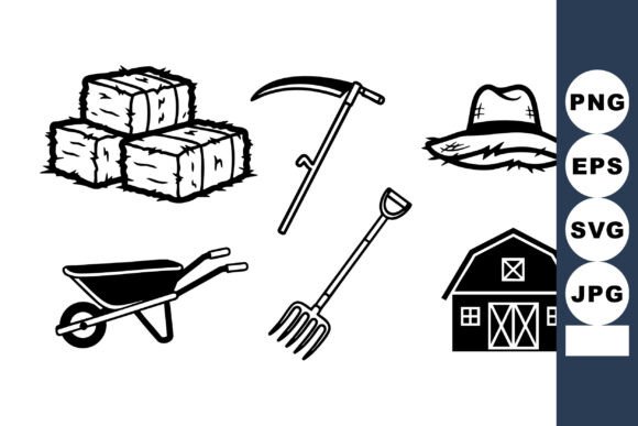 Farm Tool Icon Set Review for Embroidery Projects