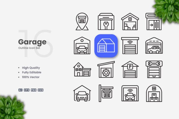 Garage Icons: A Simple Graphic Design Asset for Digital Sellers