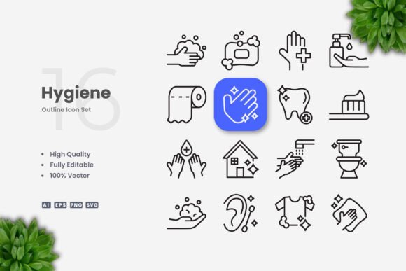 Hygiene Icons – Clean Graphics for Handmade Creations