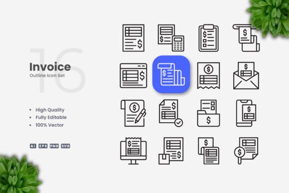 Invoice Icons: Clean Graphics for Local Business Branding