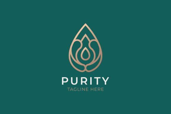 Purity Purify Mineral Water Drop Logo Graphics