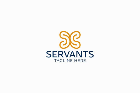Sign Symbol for Servant Logo Abstract Review