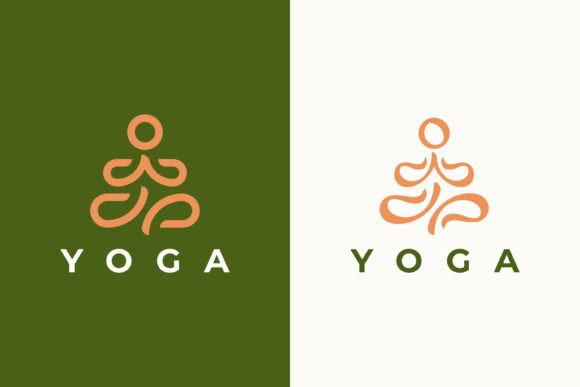 Yoga Logo Pose Silhouette Meditation Graphics